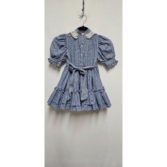 Mini World Inc Vintage Embroidered Prairie Dress Size 4 Made in U.S.A. - Picture 10 of 10